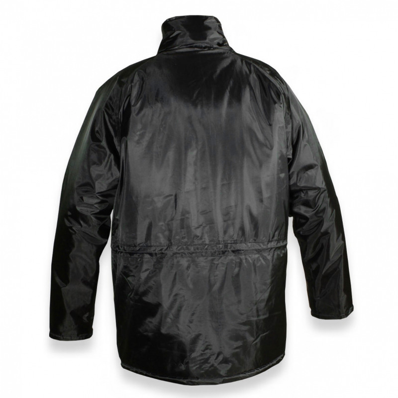 Black Quilted Waterproof Work Jacket - Police Supplies