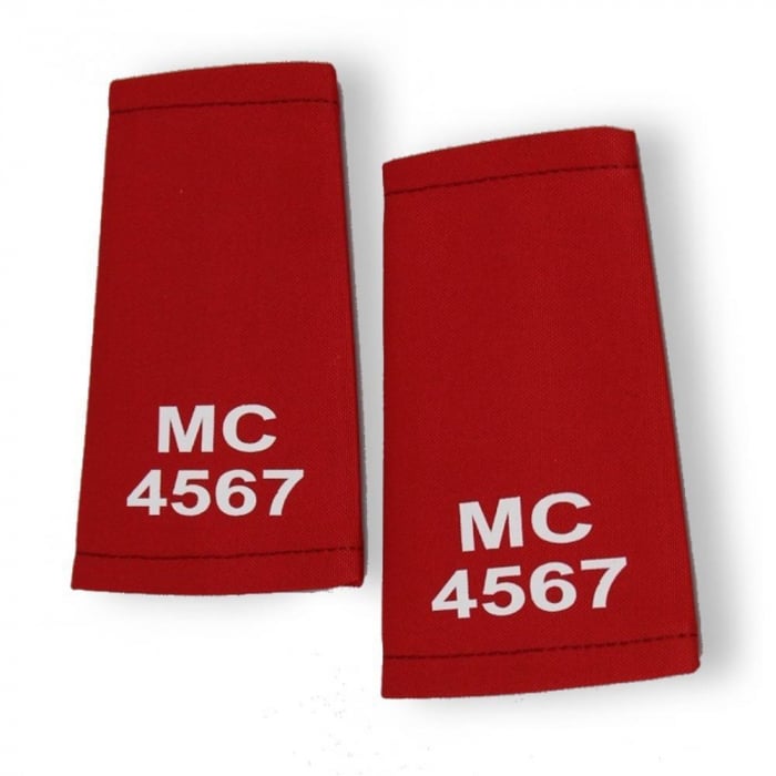 Protec Large Red Custom Printed Epaulette Sliders