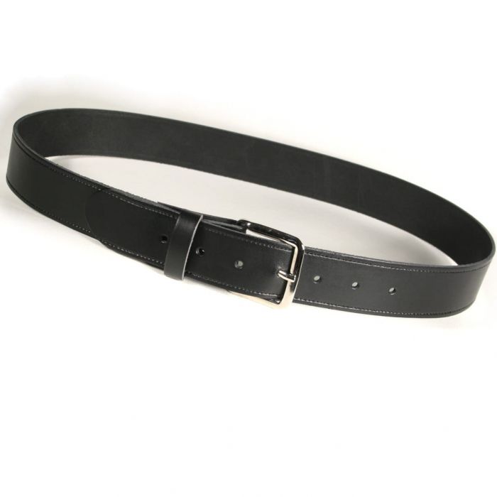 1 1/2 inch Leather belt with Chrome buckle - Police Supplies