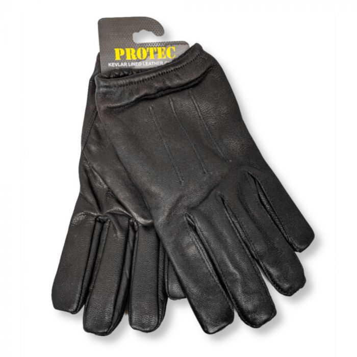 Protec Kevlar Slash Resistant Leather Gloves - Police Supplies