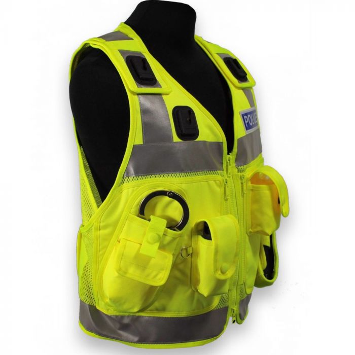 Hi-Vis Duty Vest with Klick Fast Docks - Police Supplies