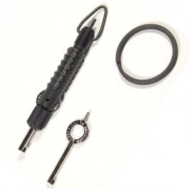 retractable handcuff key holder